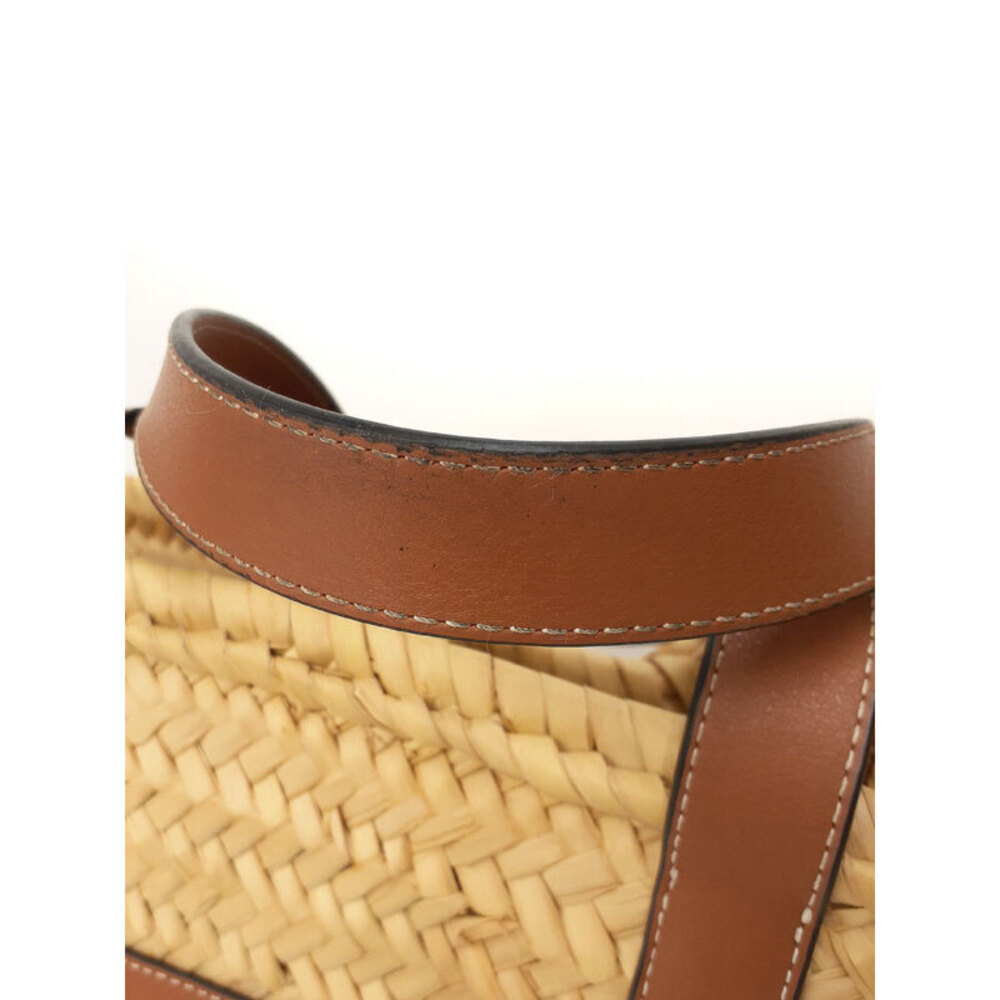 Loewe leather leaf Bag anagram Paula woven Basket calfskin palm Tan Ibiza - Picture 7 of 9